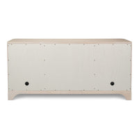 Contemporary Reeded Credenza – Bleached Oak with Slim Bar Pulls - additional view