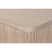 Contemporary Reeded Credenza – Bleached Oak with Slim Bar Pulls - additional view