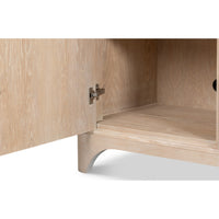 Contemporary Reeded Credenza – Bleached Oak with Slim Bar Pulls - additional view