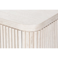 Contemporary Reeded Credenza – Soft White-Washed Oak with Slim Bar Pulls - additional view
