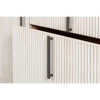 Contemporary Reeded Credenza – Soft White-Washed Oak with Slim Bar Pulls - additional view