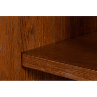 Art Deco Carved Credenza – Dark Walnut with Gold Leaf Doors - additional view