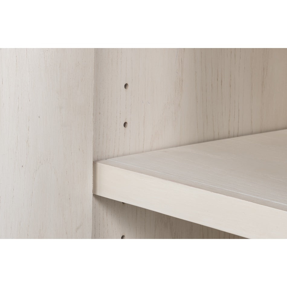 Contemporary Carved Credenza – White Oak with Silver Leaf Doors - additional view