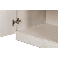 Contemporary Carved Credenza – White Oak with Silver Leaf Doors - additional view