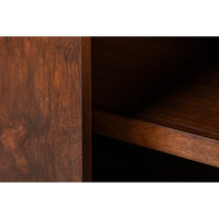 Modern Burl Walnut Bowfront Credenza, 80