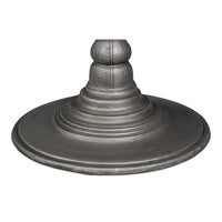Cast Aluminum Pedestal Accent Table with Wood-Tone Inset Top - additional view