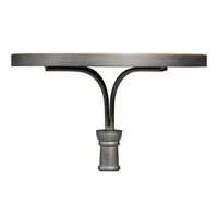 Cast Aluminum Pedestal Accent Table with Wood-Tone Inset Top - additional view