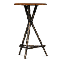 Cast Aluminum Drink Table with Branch-Form Tripod Base - additional view