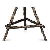 Cast Aluminum Drink Table with Branch-Form Tripod Base - additional view