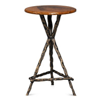 Cast Aluminum Drink Table with Branch-Form Tripod Base - additional view