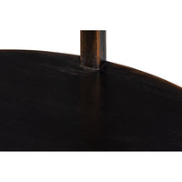Ebony Finish Two-Tier Side Table with Carved Apron - additional view