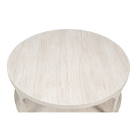 Round Drum Coffee Table, 46 in – Hand-Rubbed Gray Pine - additional view