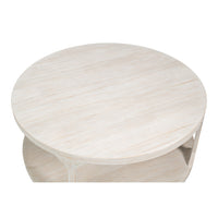 Round Drum Coffee Table, 46 in – Hand-Rubbed Gray Pine - additional view