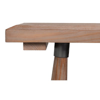 Long Carved-Leg Console Table – Natural Pine with Splayed Spindle Supports - additional view