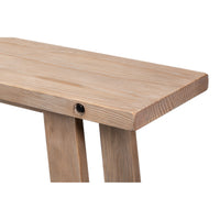 Farmhouse Console Table, Long – Open-Shelf Pine - additional view