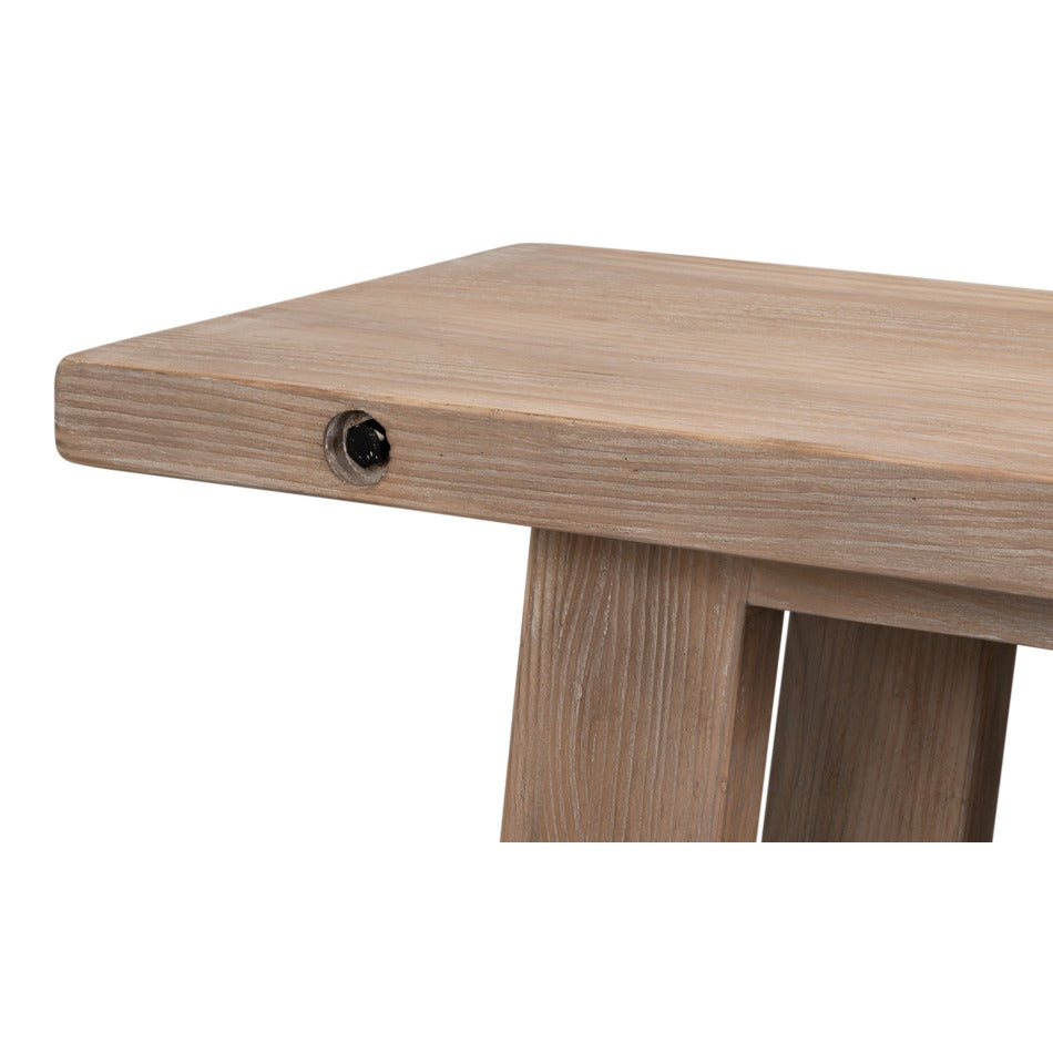 Farmhouse Console Table, Long – Open-Shelf Pine - additional view