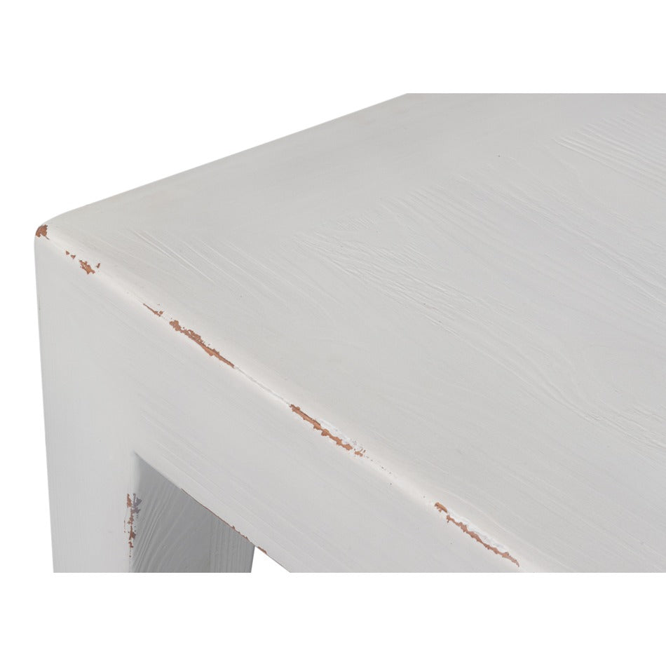 Asian-Inspired Cocktail Table, 57" Square – White Pine with Ming Hoof Feet - additional view