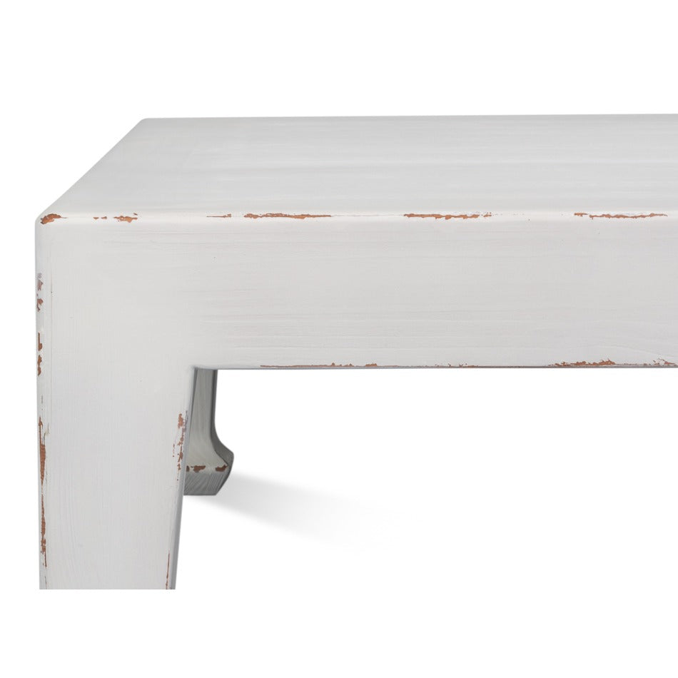 Asian-Inspired Cocktail Table, 57" Square – White Pine with Ming Hoof Feet - additional view