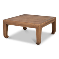 Classic Chinese Brown Pine Coffee Table