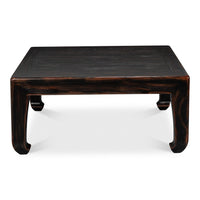 Asian-Inspired Cocktail Table, Black – Splayed Legs - additional view