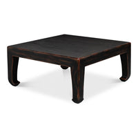 Asian-Inspired Cocktail Table, Black – Splayed Legs - additional view