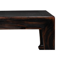 Asian-Inspired Cocktail Table, Black – Splayed Legs - additional view