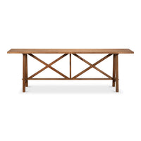 Additional view of Double X-Base Natural Pine Sofa Table