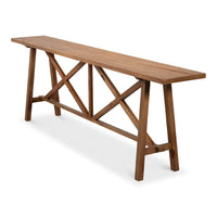 Additional view of Double X-Base Natural Pine Sofa Table