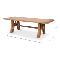 Rustic Trestle Dining Table, 98