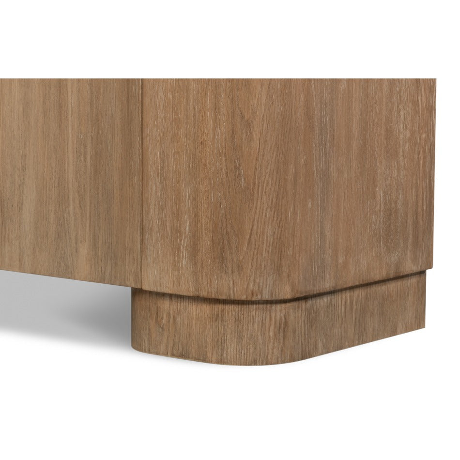 Arched-Base Sideboard, Four-Door – Fumed Oak with Drum Feet - additional view
