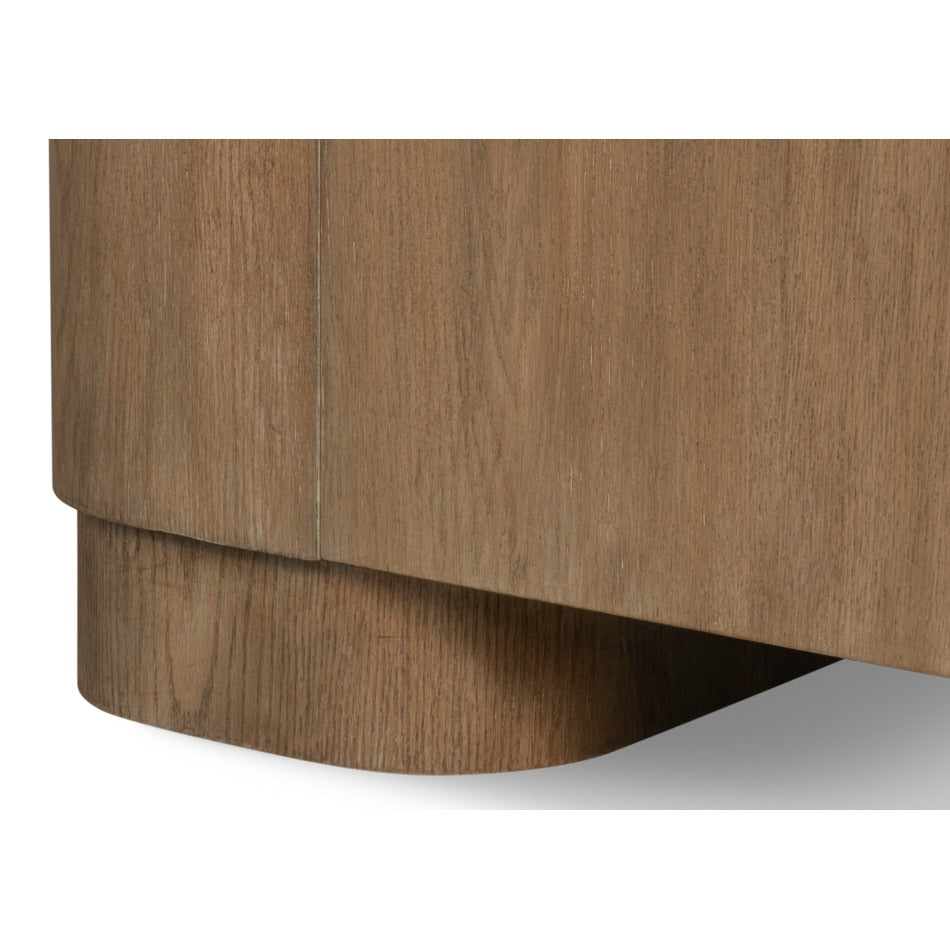 Arched-Base Sideboard, Four-Door – Fumed Oak with Drum Feet - additional view