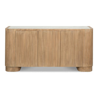 Arched-Base Sideboard, Four-Door – Fumed Oak with Drum Feet - additional view