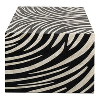 Bone Inlay Cocktail Table, 51 in – Black and Ivory Waterfall Base - additional view