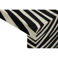 Bone Inlay Cocktail Table, 51 in – Black and Ivory Waterfall Base - additional view