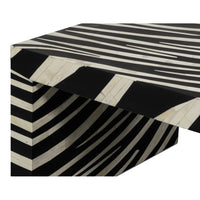 Bone Inlay Cocktail Table, 51 in – Black and Ivory Waterfall Base - additional view