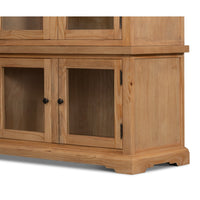 Tall Rustic Display Bookcase - Natural Reclaimed Pine with Glass Doors - additional view