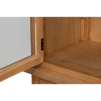 Tall Rustic Display Bookcase - Natural Reclaimed Pine with Glass Doors - additional view
