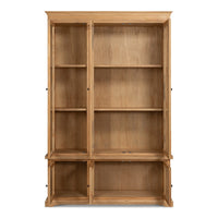 Tall Rustic Display Bookcase - Natural Reclaimed Pine with Glass Doors - additional view
