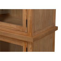Tall Rustic Display Bookcase - Natural Reclaimed Pine with Glass Doors - additional view