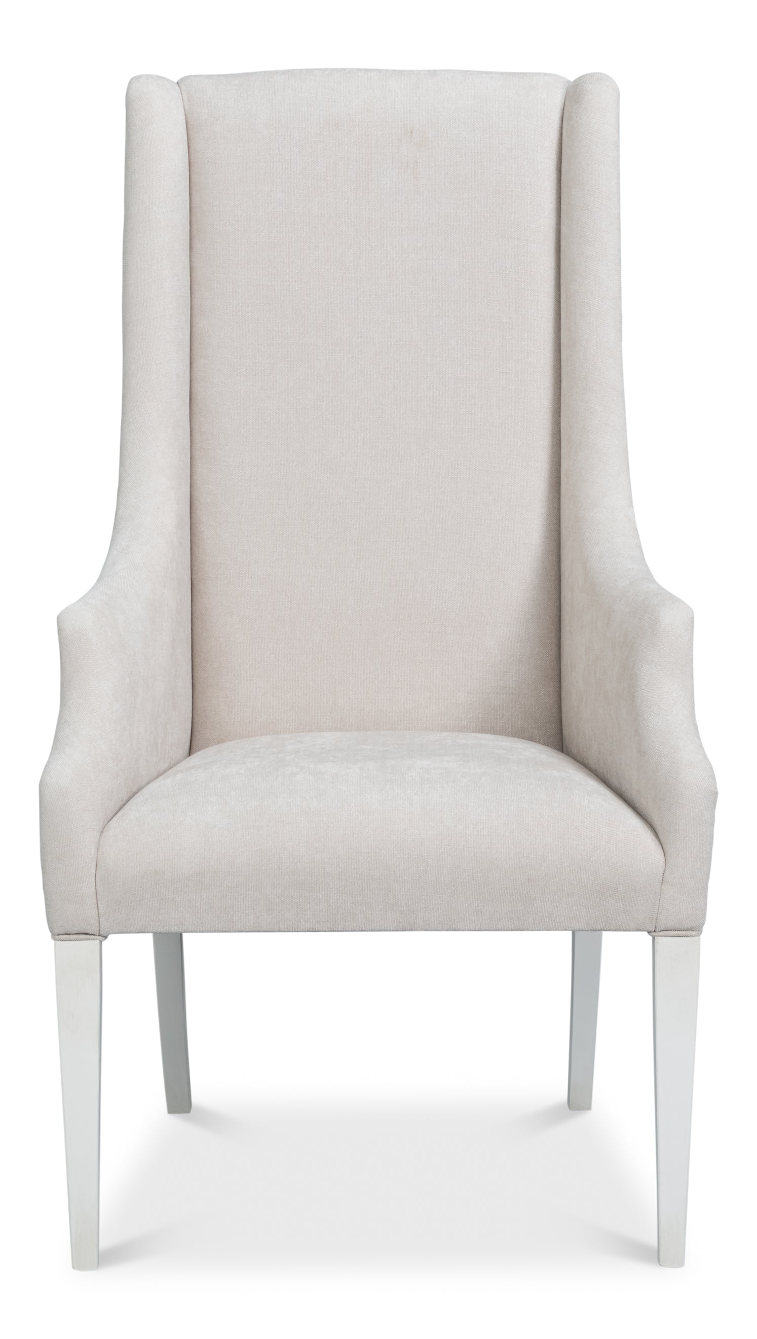 Upholstered Host Dining Chair in Ivory Chenille - view 2
