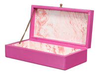 Pink Leather Box, Set of 2
