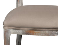 Louis XV Cane Back Dining Chairs in Gray with Taupe Seats, Sets of 2 - view 6