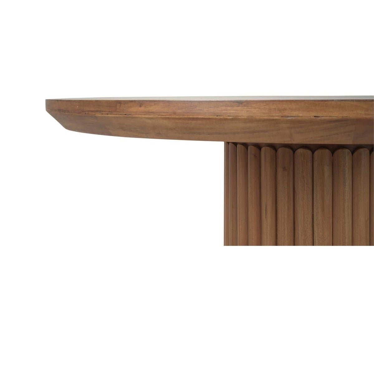 Table edge and ribbed base close-up detail.