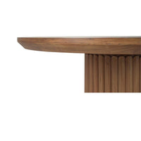 Table edge and ribbed base close-up detail.