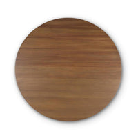 Overhead view of round table surface detail.
