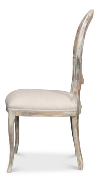 Cane Back Dining Chairs in Gray Oak with Taupe Seats, Sets of 2 - view 3