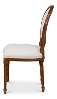 Louis XVI Dining Chairs with Oval Backs in Walnut, Sets of 2 - view 3