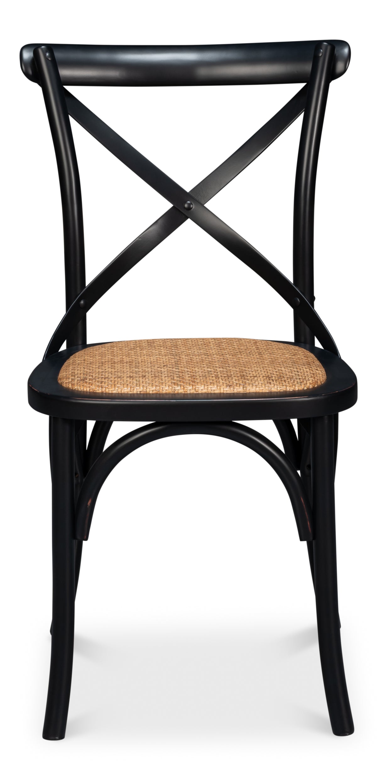 Bistro Dining Chairs in Black Bentwood with Cane Seats, Sets of 2 - view 2
