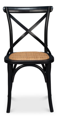 Bistro Dining Chairs in Black Bentwood with Cane Seats, Sets of 2 - view 2