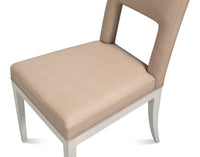 Keyhole Back Leather Dining Chairs, Sets of 2 - view 6